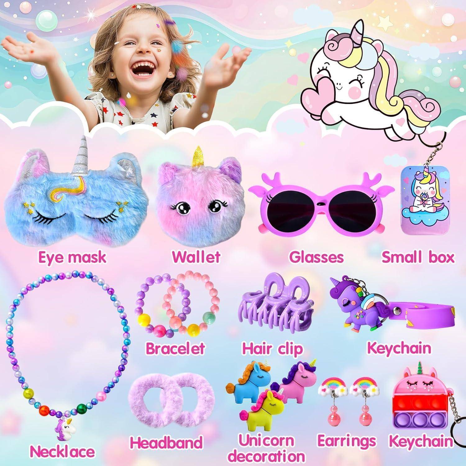 Adventskalender 2025 Einhorn Mädchen 24 Überraschungen Schmuck