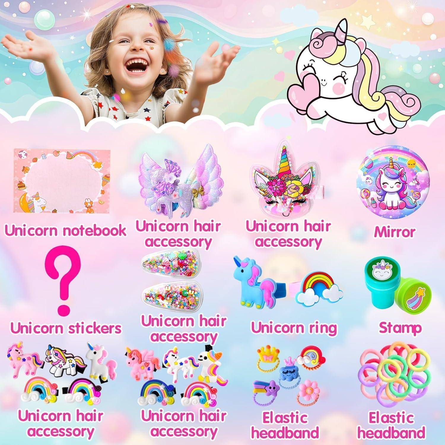 Adventskalender 2025 Einhorn Mädchen 24 Überraschungen Schmuck