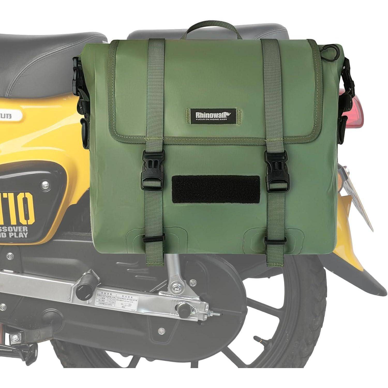 Motorradtasche Satteltasche Gepäckträgertasche Grün Grün 15L