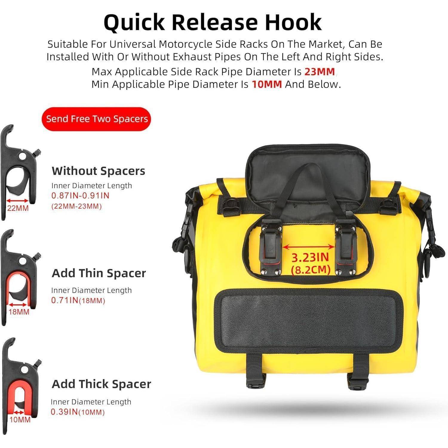 Motorradtasche Satteltasche Gepäckträgertasche Grün Grün 15L