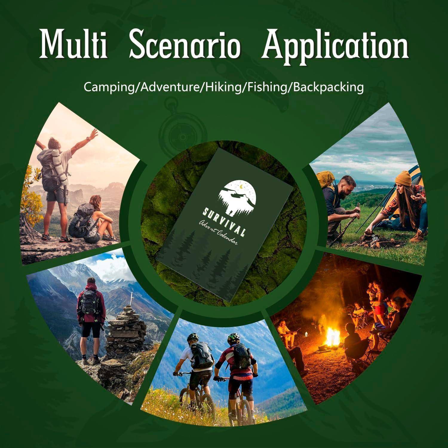 Adventskalender 2025 24-teilig Survival Kit mit Werkzeug für Männer