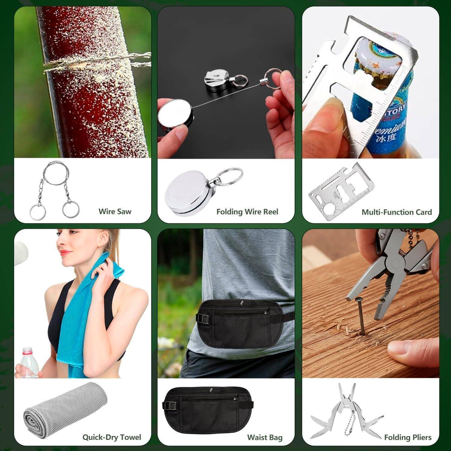 Adventskalender 2025 24-teilig Survival Kit mit Werkzeug für Männer