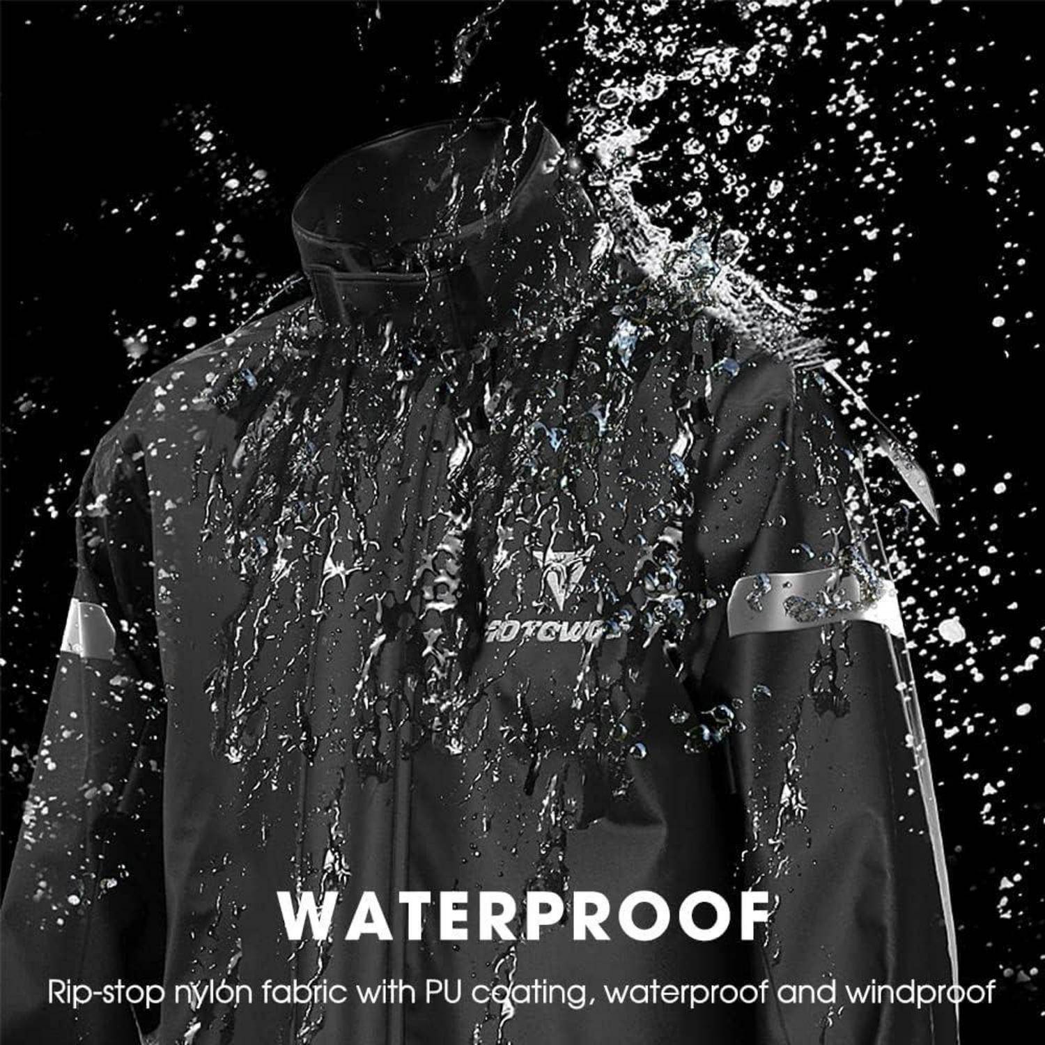 Regenanzug Herren Motorrad Reflektierend Wasserdicht Gelb M