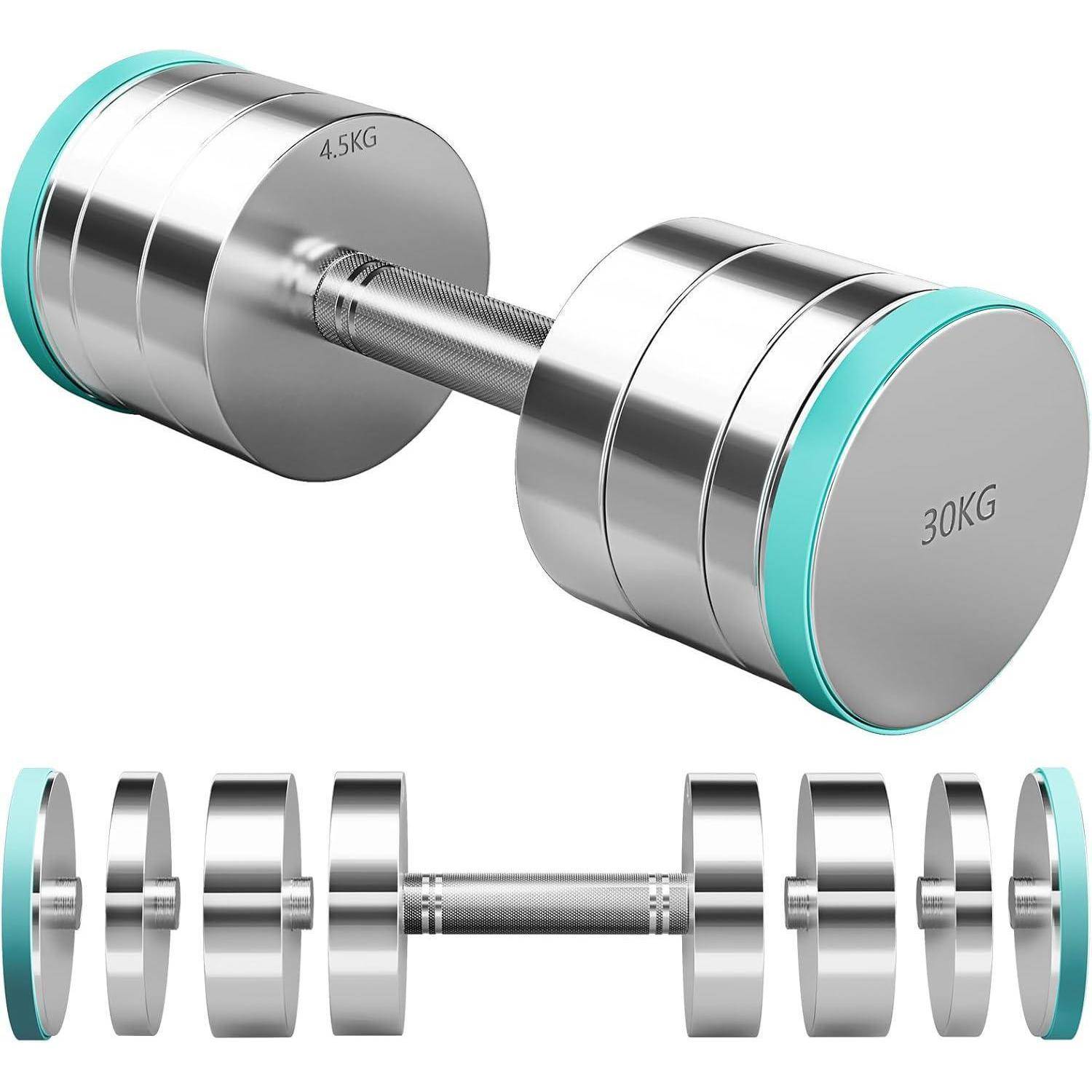 Hanteln Verstellbar Kurzhanteln 30kg 15kg 10kg 2er Set 1 x 30KG