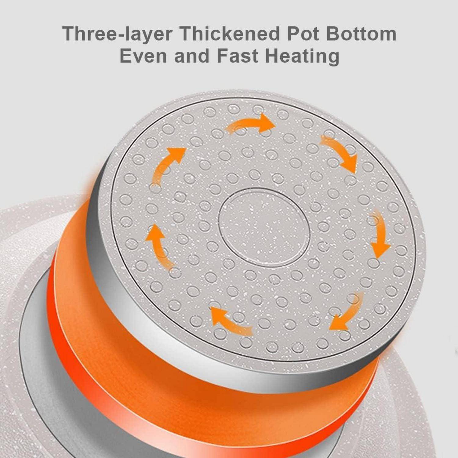 Steinschale koreanische Dolsot Bibimbap Deckel Suppe Hotpot Weiß 20 cm