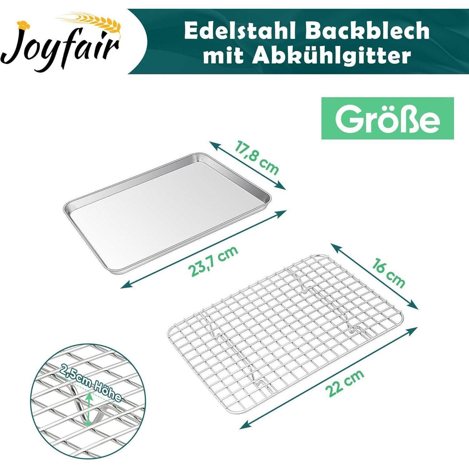 Backblech Kuchenblech Abkühlgitter Ofenblech 23,7 x 17,8 x 2,5cm