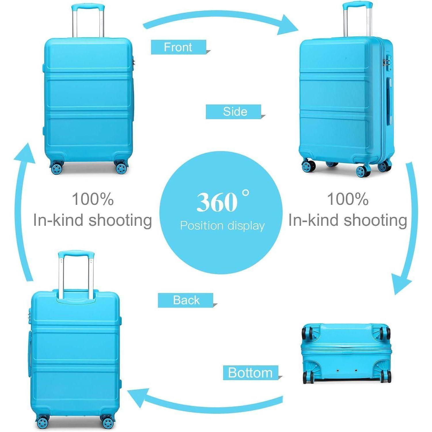 Koffer Trolley Reisekoffer XL (74cm) Blau