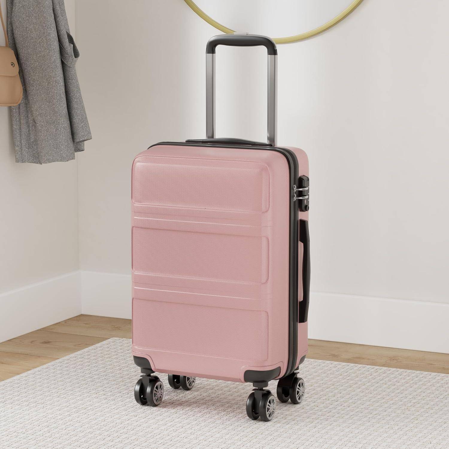 Koffer Trolley Reisekoffer L (65cm) Rosegold