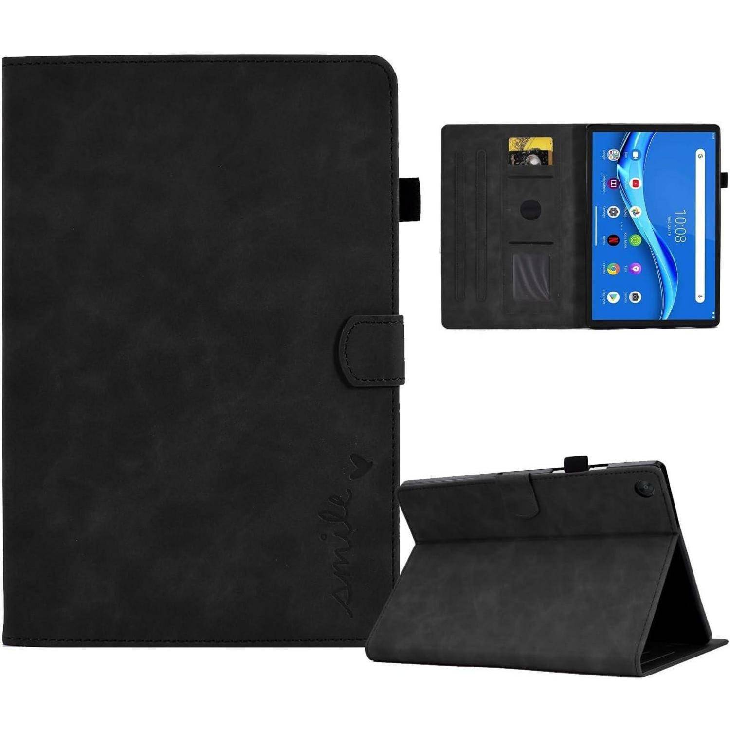 Schutzhülle Tab M10 Plus TBX606F PU Leder Lenovo Tab M10 Plus Schwarz