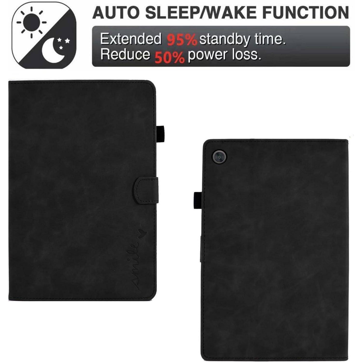 Schutzhülle Tab M10 Plus TBX606F PU Leder Lenovo Tab M10 Plus Schwarz