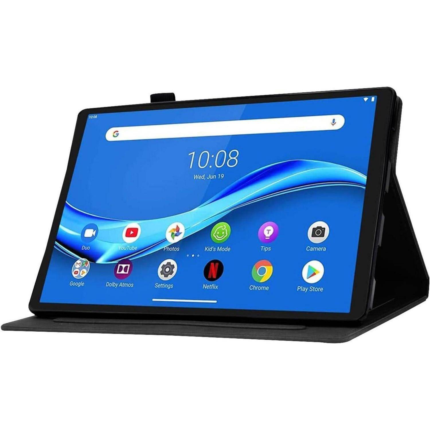 Schutzhülle Tab M10 Plus TBX606F PU Leder Lenovo Tab M10 Plus Schwarz