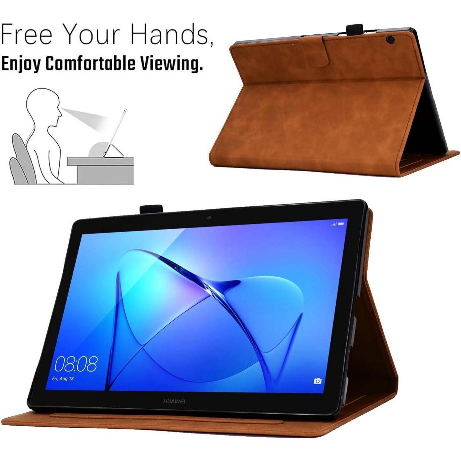 Hülle Mediapad T3 10 PU Leder Huawei Mediapad T3 10 Braun