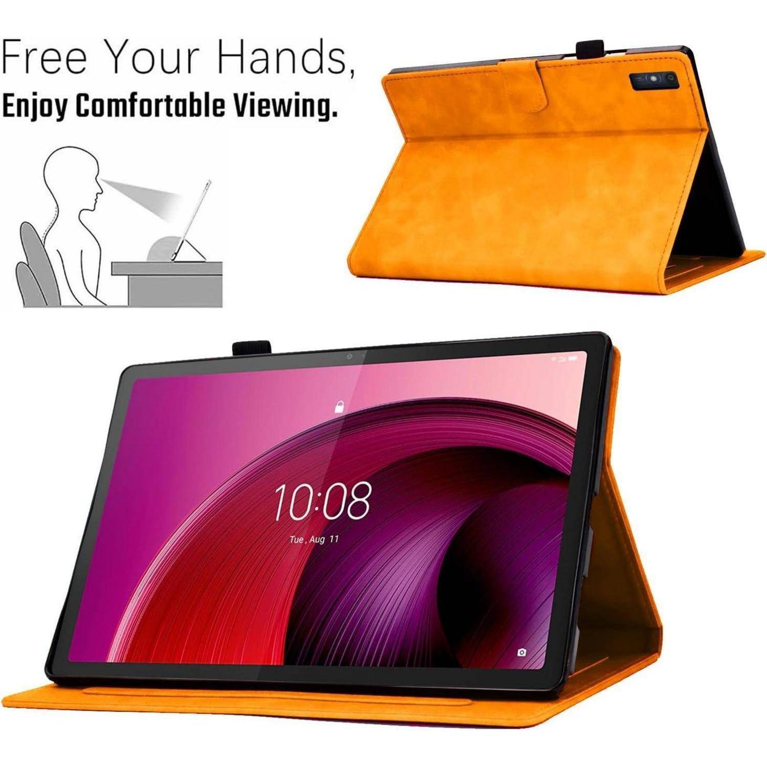Hülle Tab M10 10.1 PU Leder Lenovo Tab M10 Orange