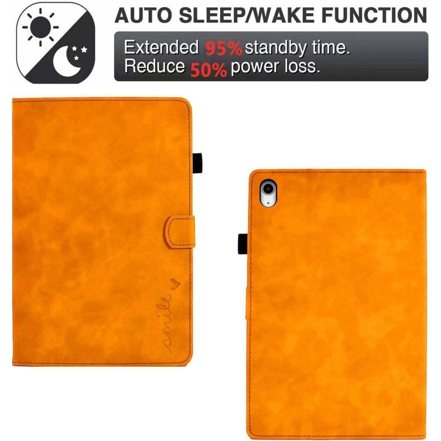 Schutzhülle 10 Generation PU Leder Kompatibel iPad 10.9 2022 Orange