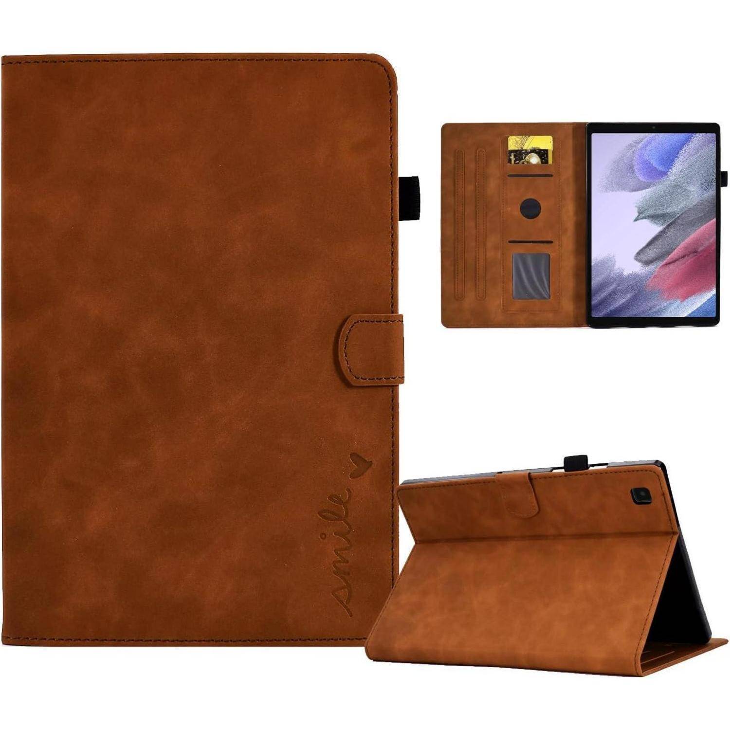 Hülle Tab A7 Lite SM T220 T225 T227 PU Leder Galaxy Tab A7 Lite Braun