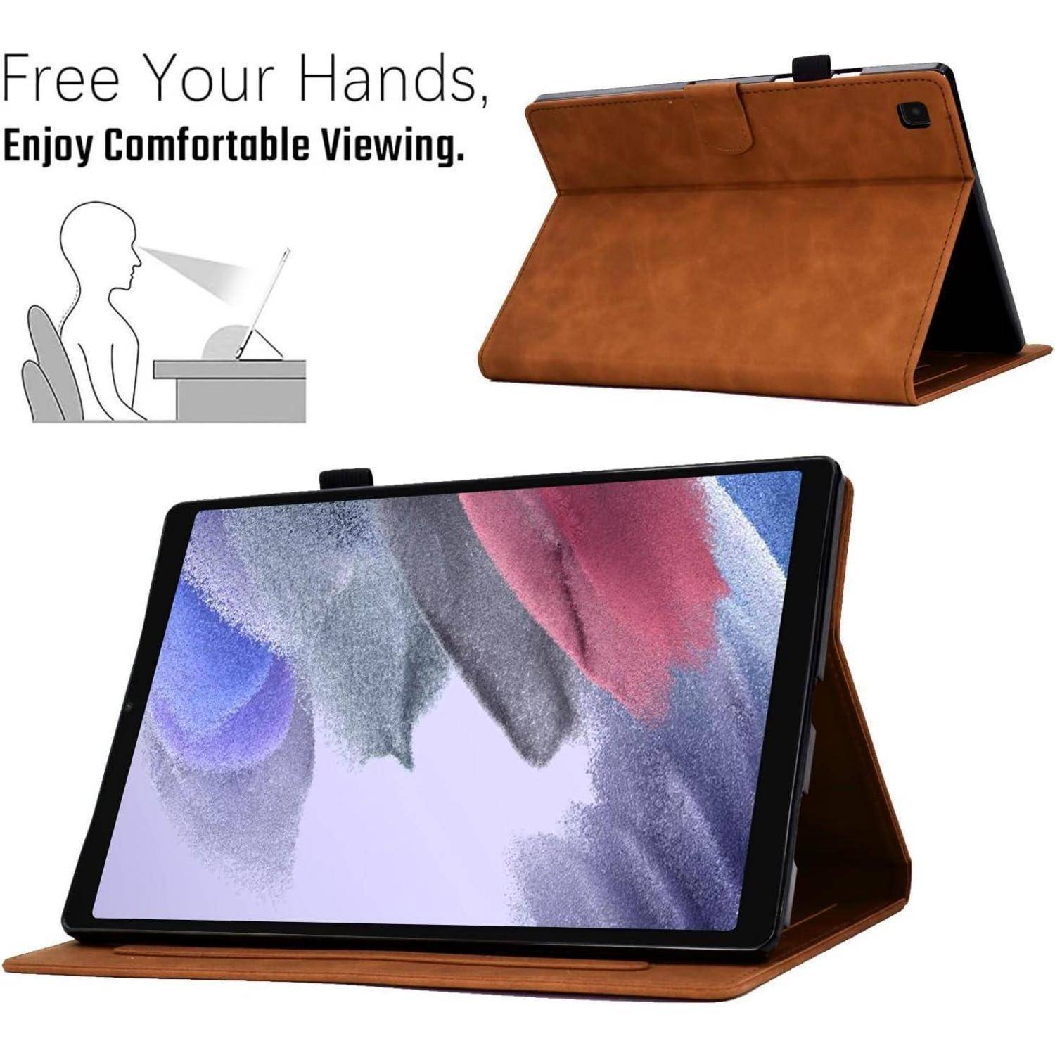 Hülle Tab A7 Lite SM T220 T225 T227 PU Leder Galaxy Tab A7 Lite Braun
