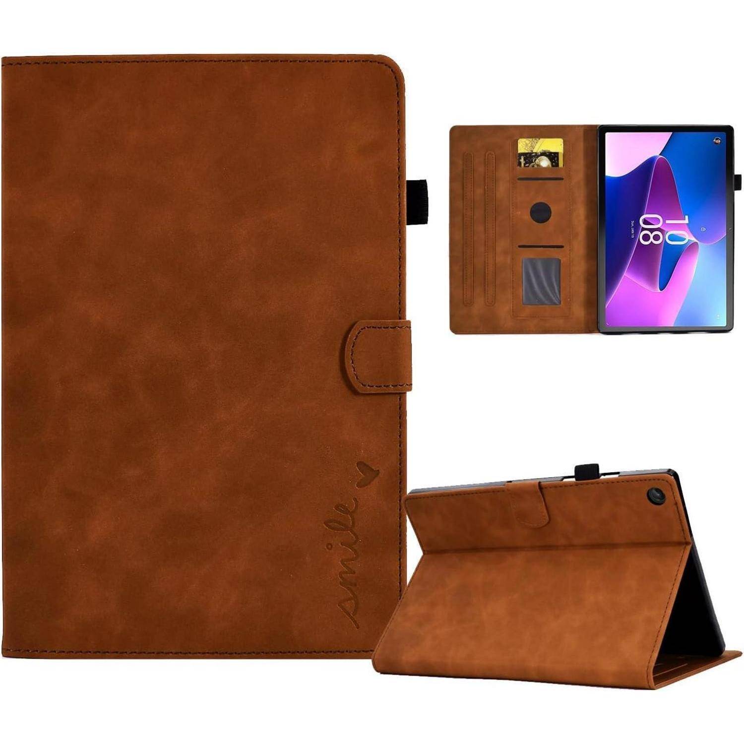 Hülle Tab M10 3rd Gen TB328FU PU Leder Lenovo Tab M10 3rd Gen Braun