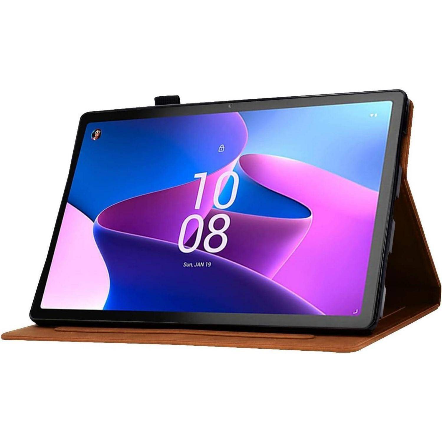 Hülle Tab M10 3rd Gen TB328FU PU Leder Lenovo Tab M10 3rd Gen Braun