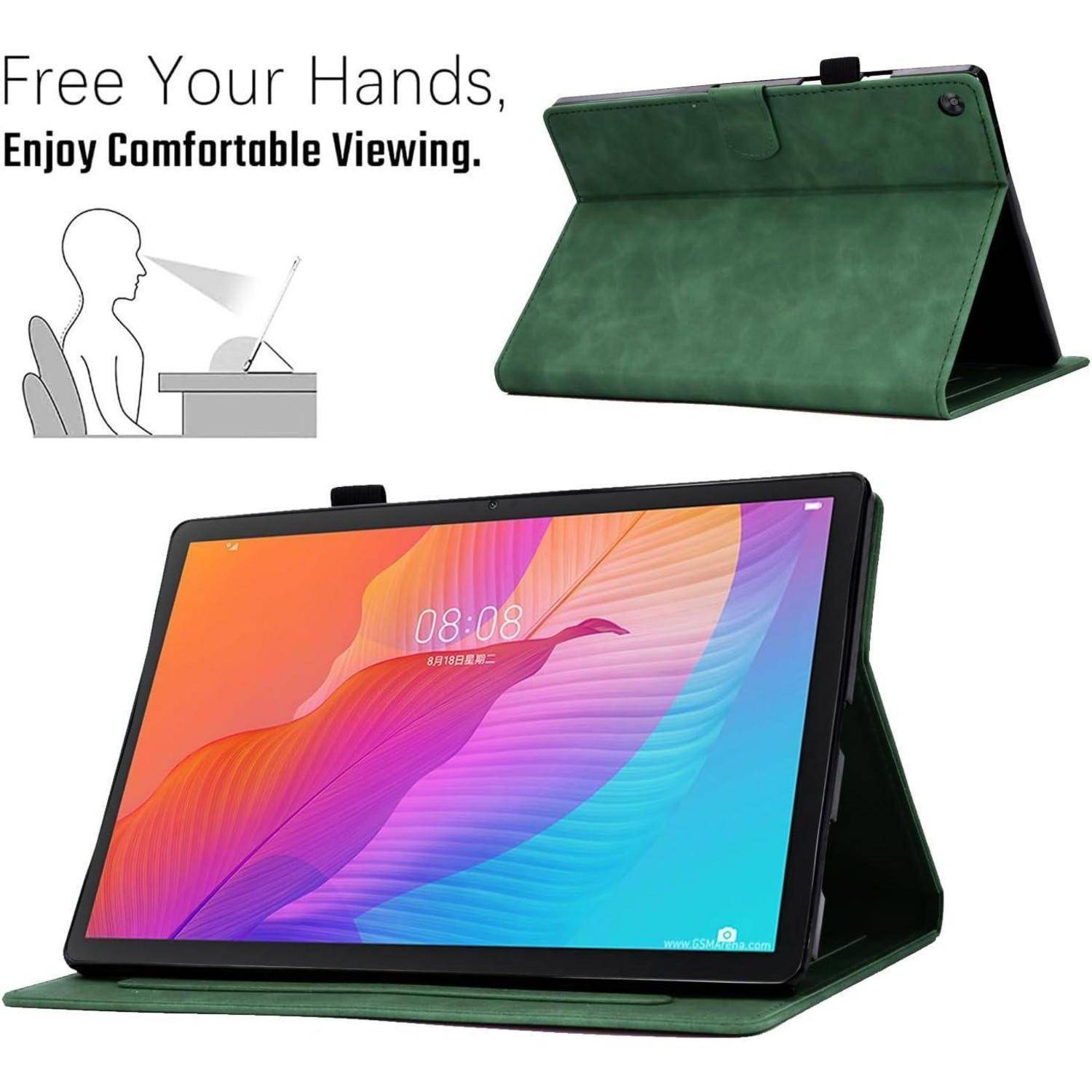 Schutzhülle Tablet PU Huawei MatePad T 10 T 10s Honor Pad X6 Grün