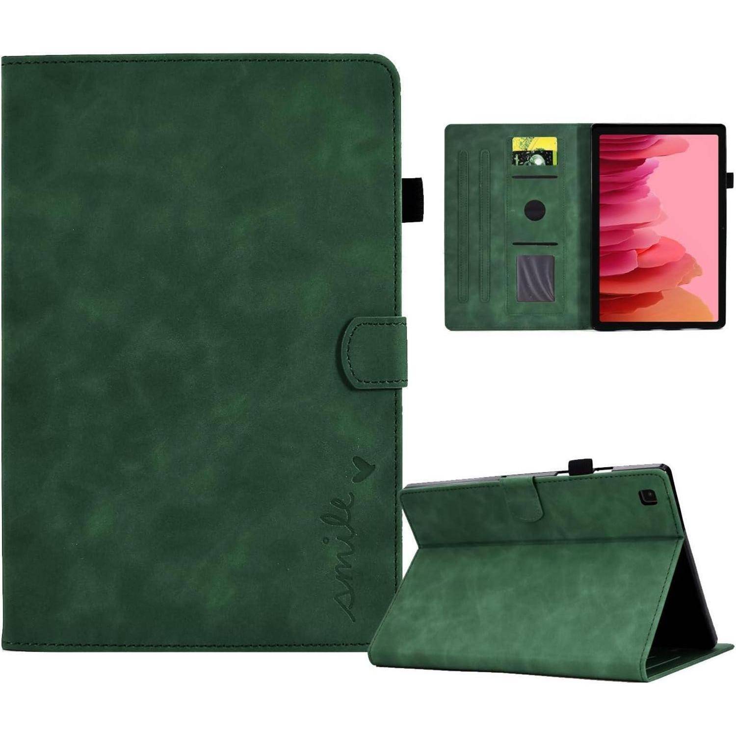 Hülle Tab A7 T500 T505 T507 PU Leder Samsung Galaxy Tab A7 Grün