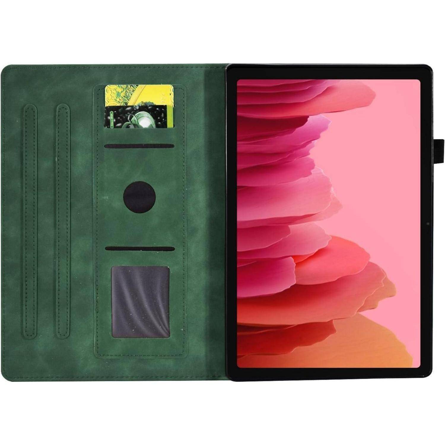 Hülle Tab A7 T500 T505 T507 PU Leder Samsung Galaxy Tab A7 Grün