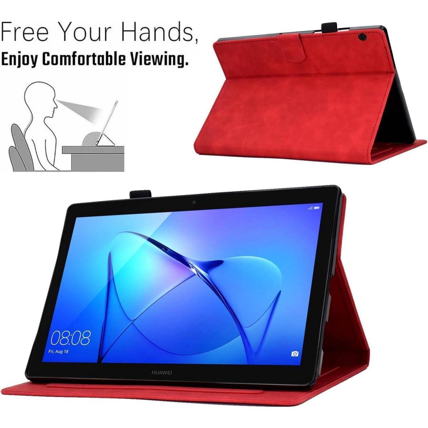 Hülle Mediapad T3 9.6 Zoll PU Leder Rot Huawei Mediapad T3 10 Rot