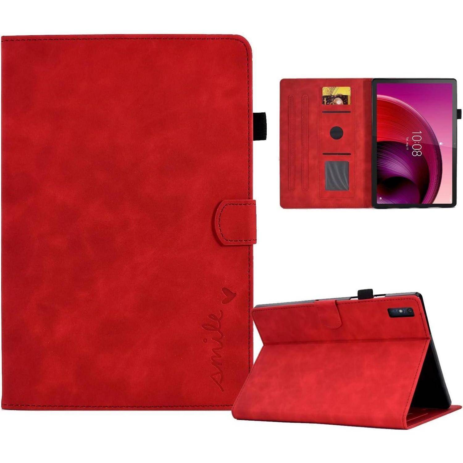 Schutzhülle Tab M10 10 1 TBX505 TBX605 PU Leder Lenovo Tab M10 Rot