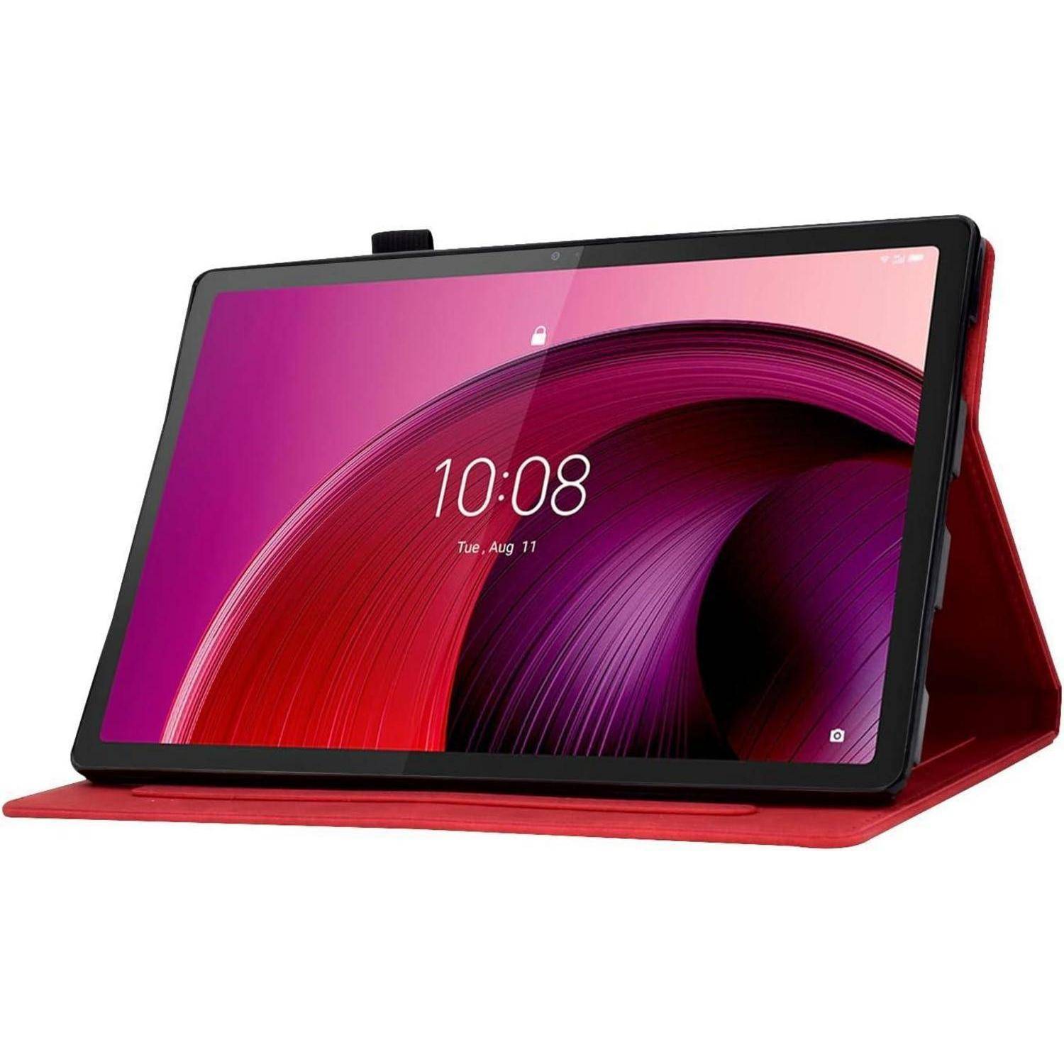 Schutzhülle Tab M10 10 1 TBX505 TBX605 PU Leder Lenovo Tab M10 Rot