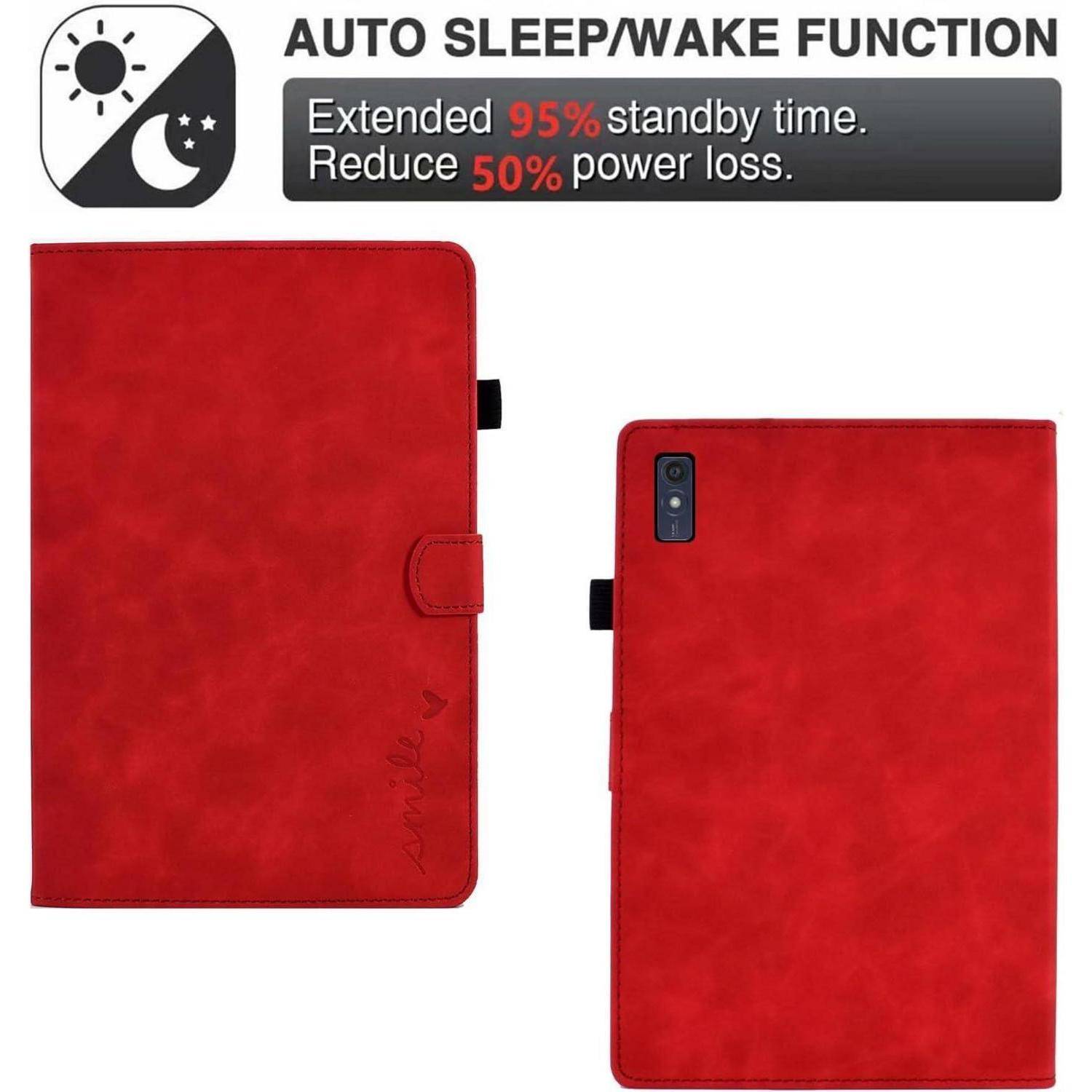 Schutzhülle Tab M10 10 1 TBX505 TBX605 PU Leder Lenovo Tab M10 Rot