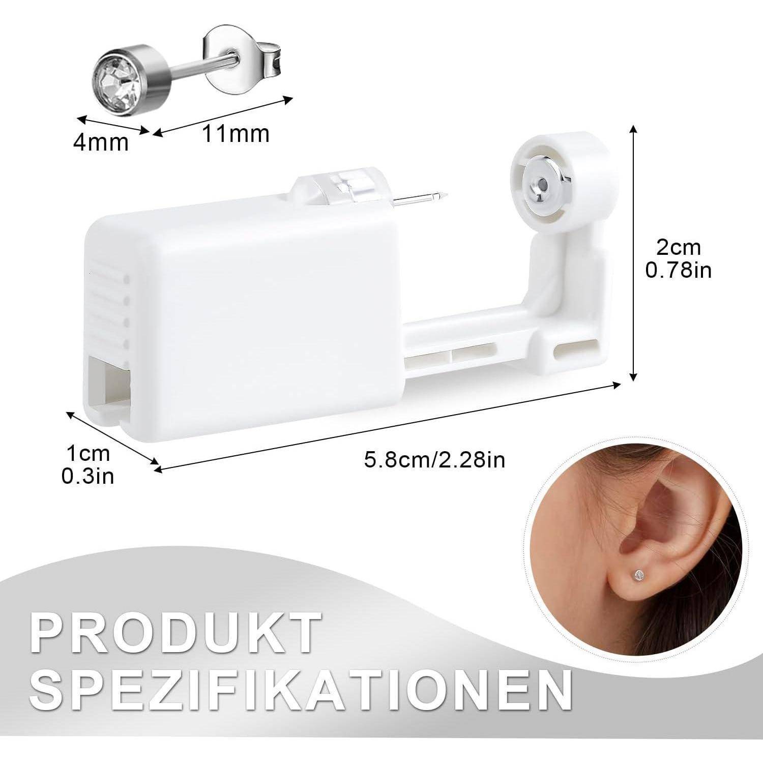 Ohrlochstechpistole Piercing Kit Ohrstecker Werkzeug 6er Transparent