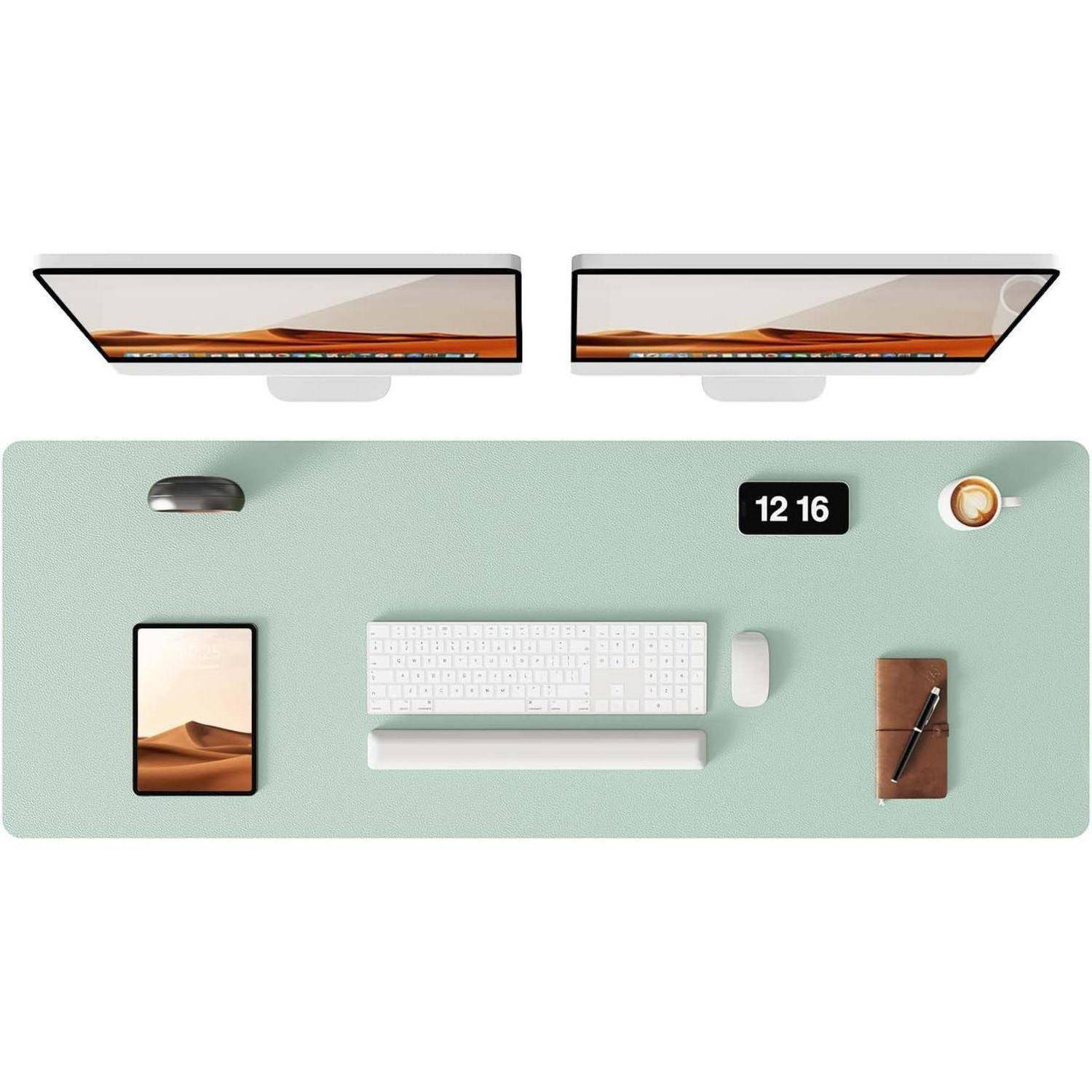 Schreibtischunterlage Leder Mauspad XXL Mintgrün 120 x 43 cm