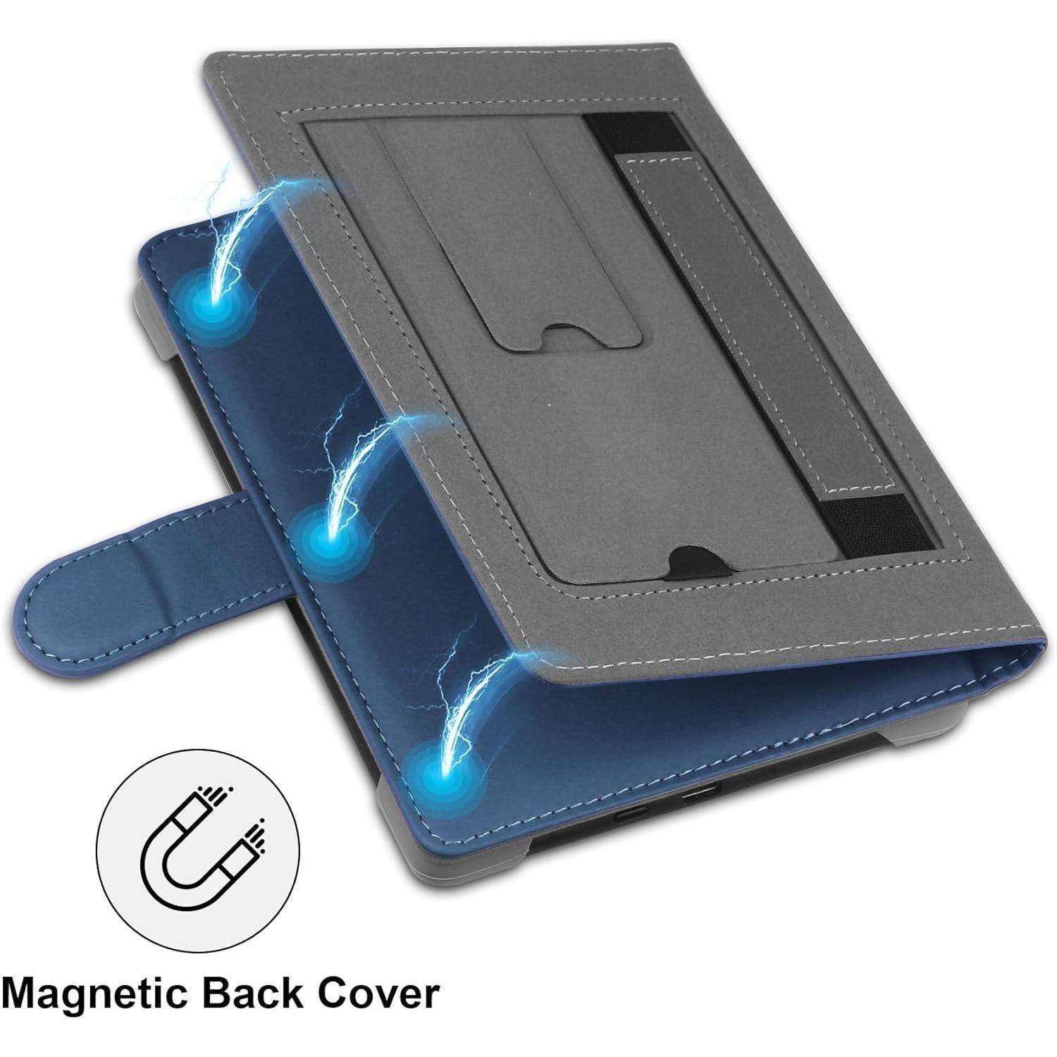 Hülle Universal Kompatibel eBook eReader Leder Stand blau