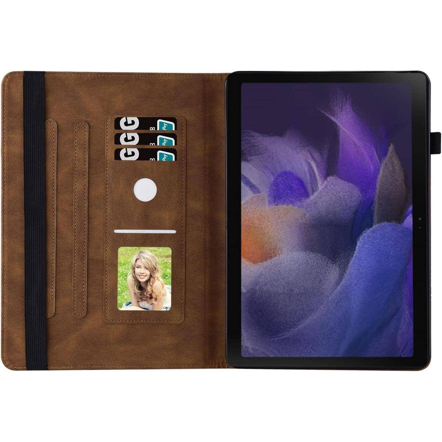 Schutzhülle Galaxy Tab A9 Plus 11 Zoll PU Leder Magnetisch Braun