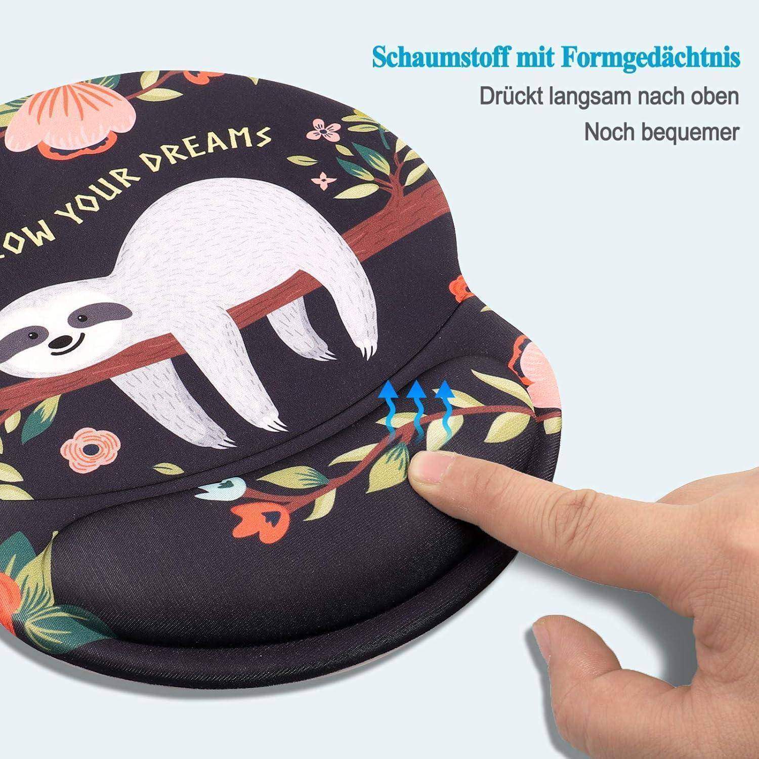 Mousepad mit Handauflage Gel Ergonomisch Handgelenkauflage Alpaka