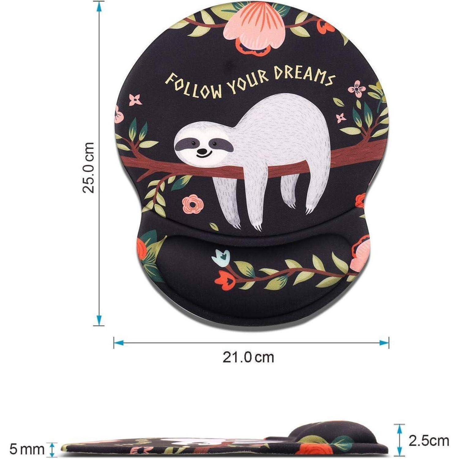 Mousepad mit Handauflage Gel Ergonomisch Handgelenkauflage Alpaka