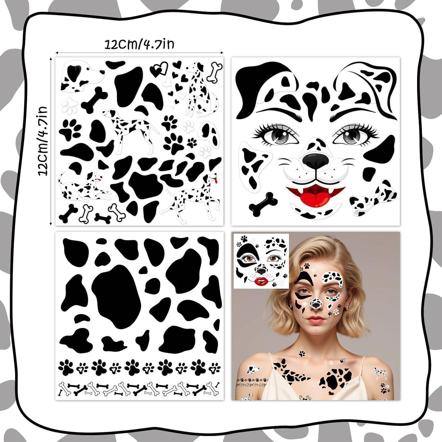 Haarreif Hundeohren Halloween Kostüm Karneval Fasching Dalmatiner