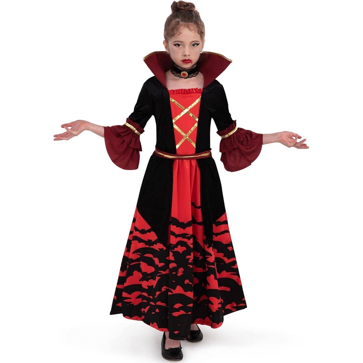 Halloweenkostüm Mädchen Vampirin Medium (8 - 10 Jahre)