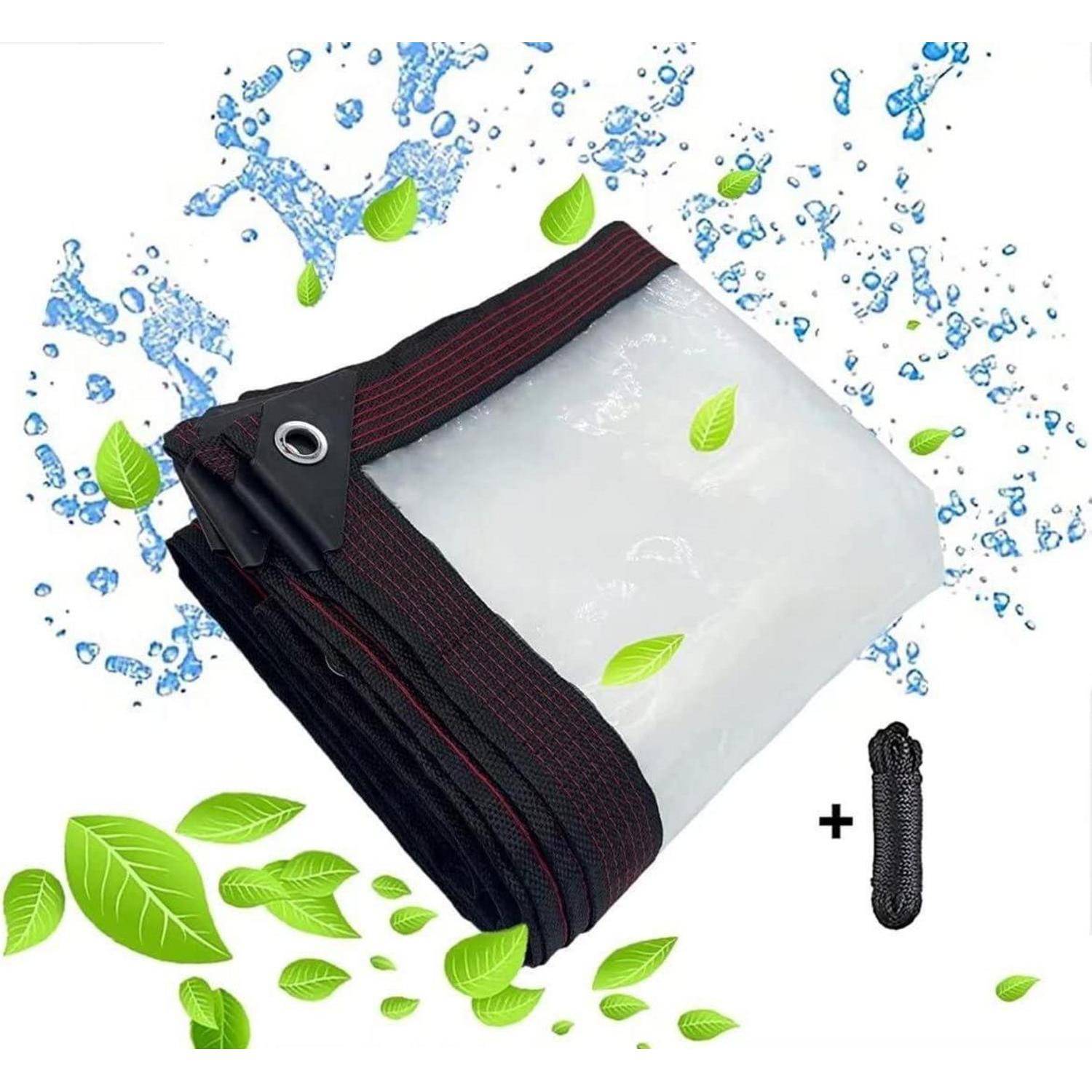 Transparente Plane mit Ösen Wasserdicht 3x4m - PE-Transparente