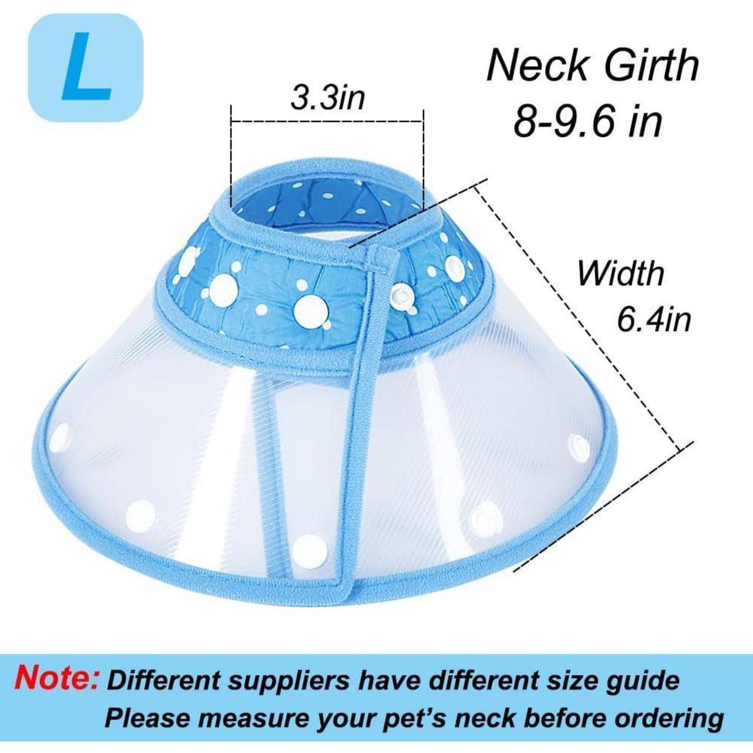 Halskrause Verstellbar 20-24.5cm Welpen Hunde Katzen Blue-L