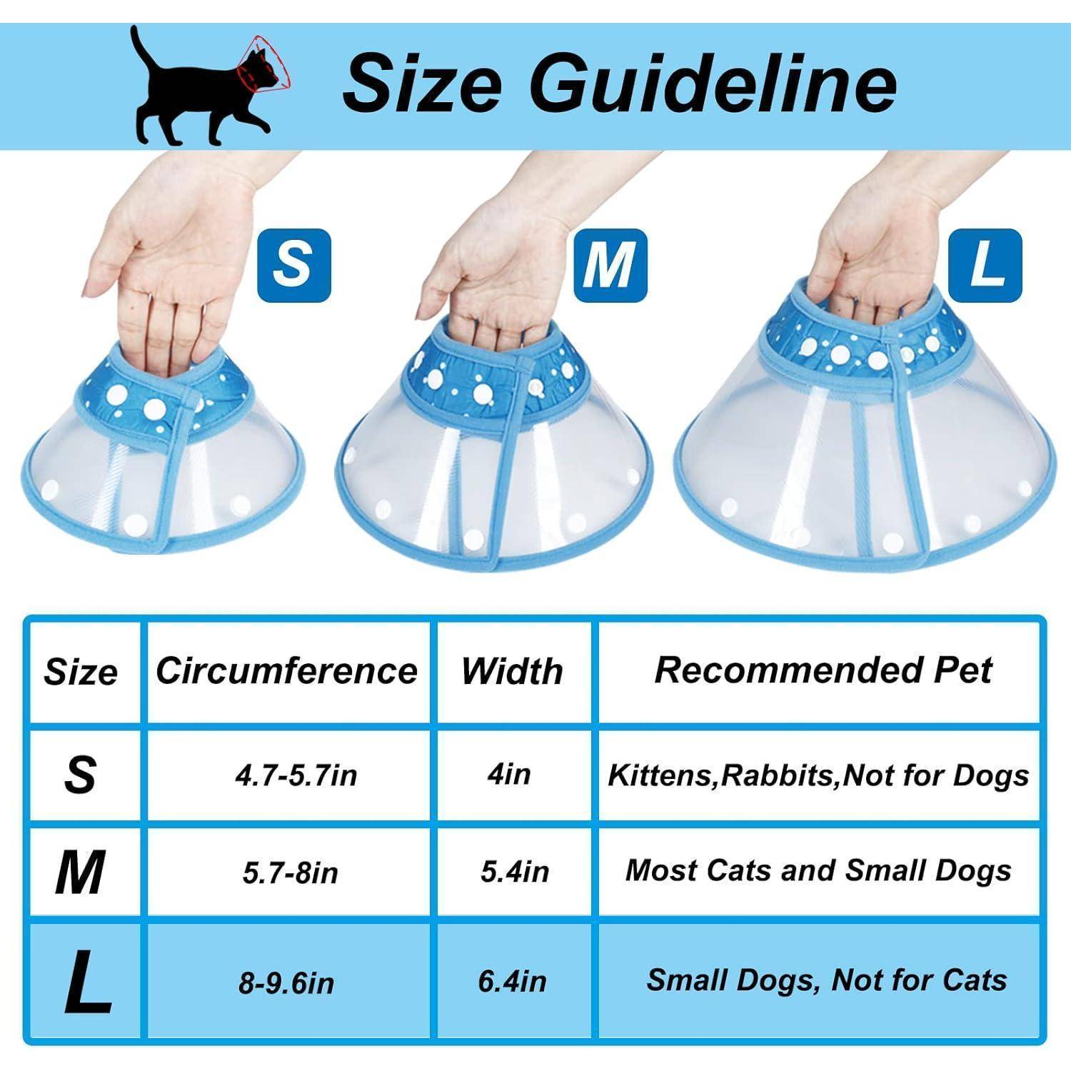 Halskrause Verstellbar 20-24.5cm Welpen Hunde Katzen Blue-L