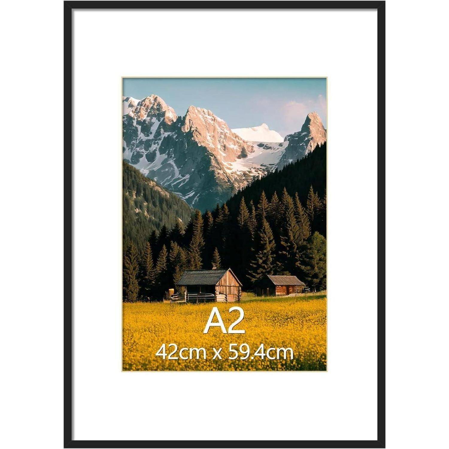 Bilderrahmen Posterrahmen Wand Büro Wohnung 1 Stück Schwarz A2