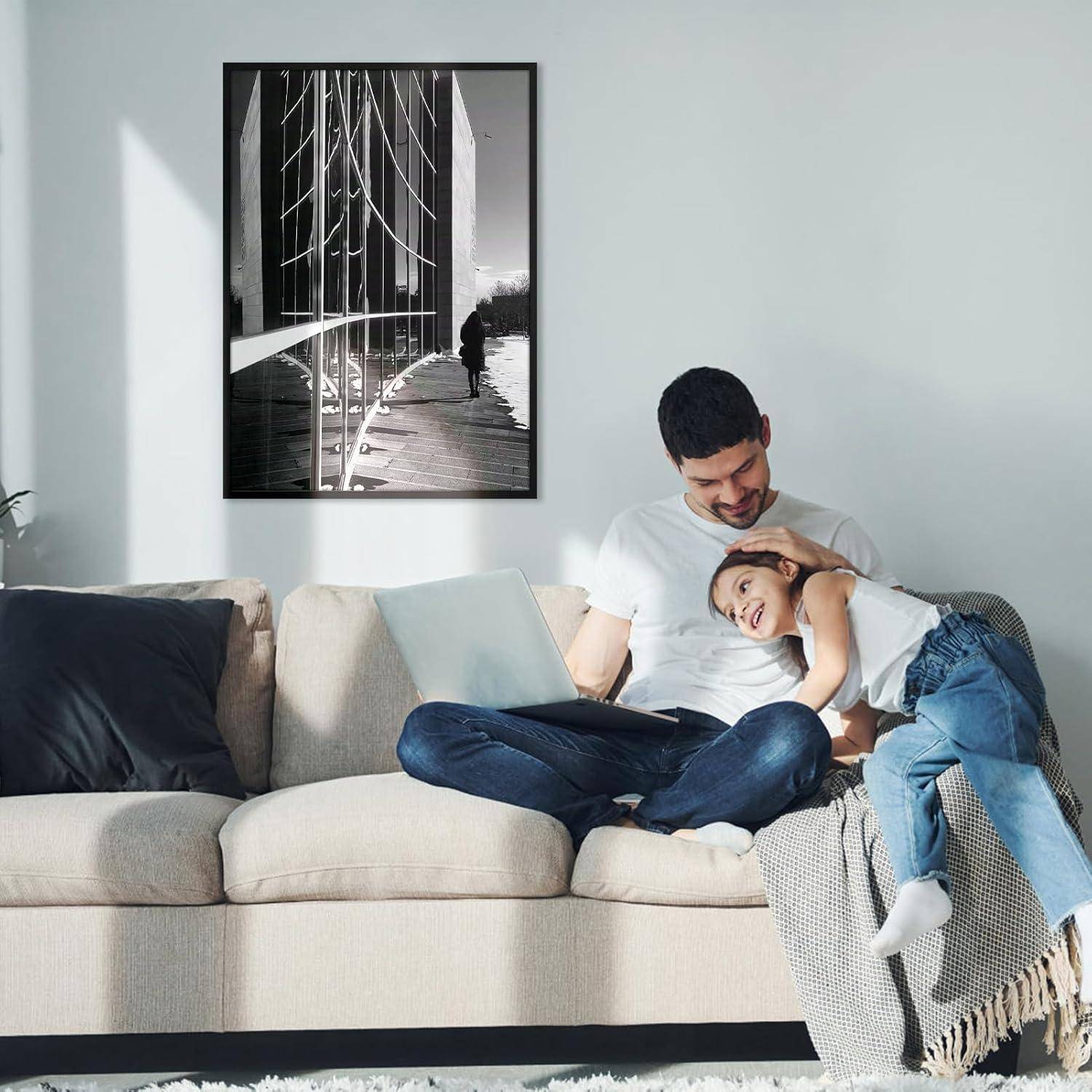 Bilderrahmen Posterrahmen Wand Büro Wohnung 1 Stück Schwarz A2