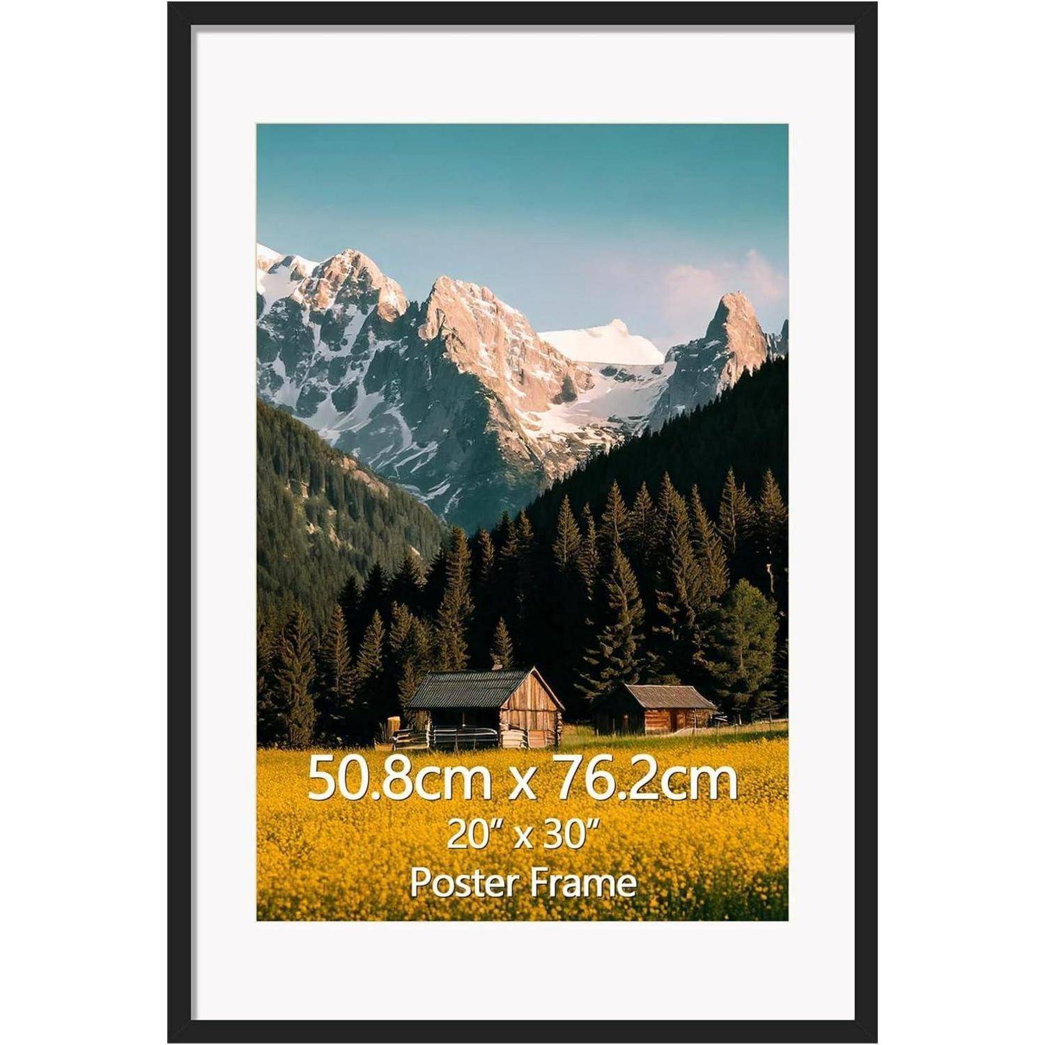Bilderrahmen Posterrahmen 50x75 cm Wand Büro Wohnung Schwarz 50x75cm
