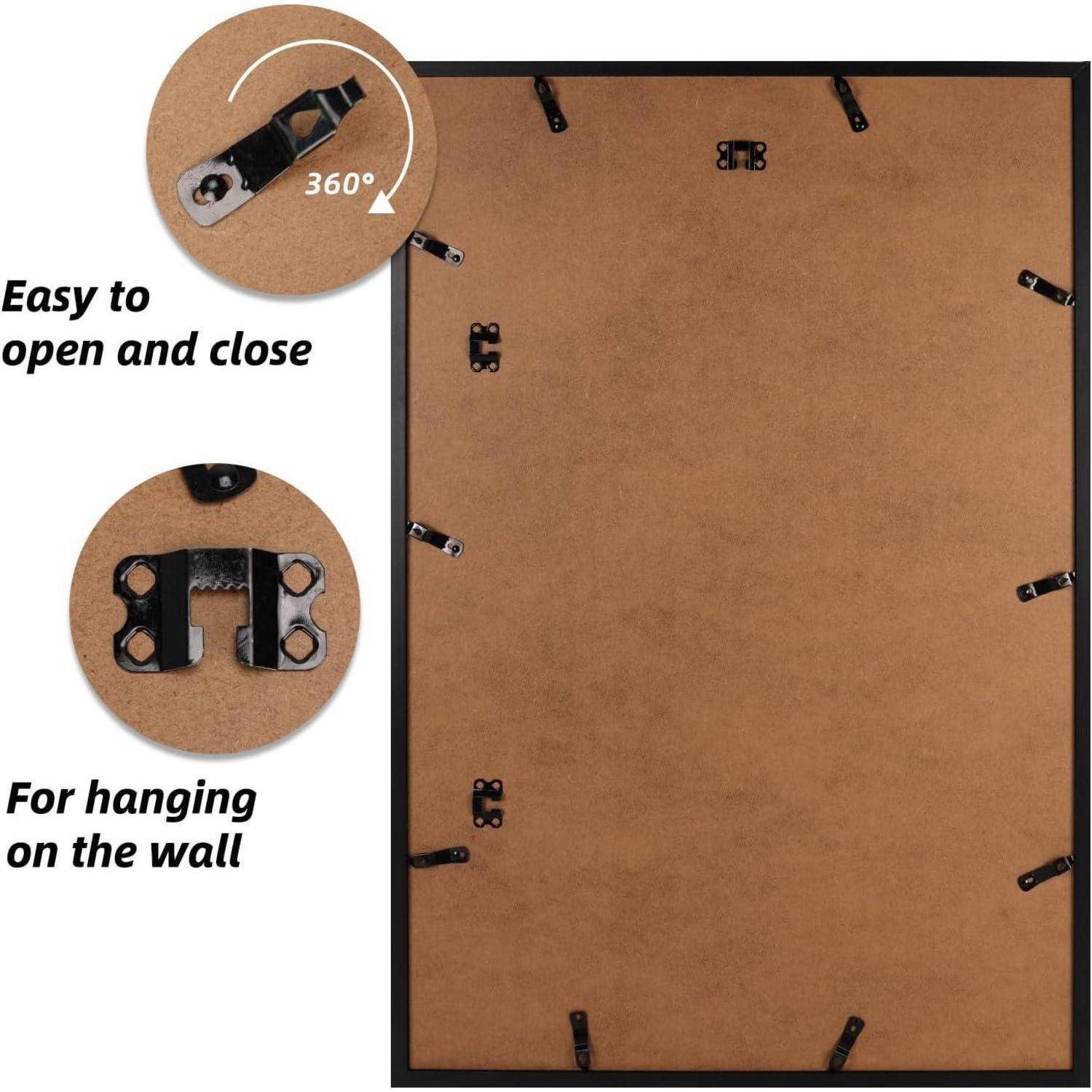 Bilderrahmen Posterrahmen 50x75 cm Wand Büro Wohnung Schwarz 50x75cm