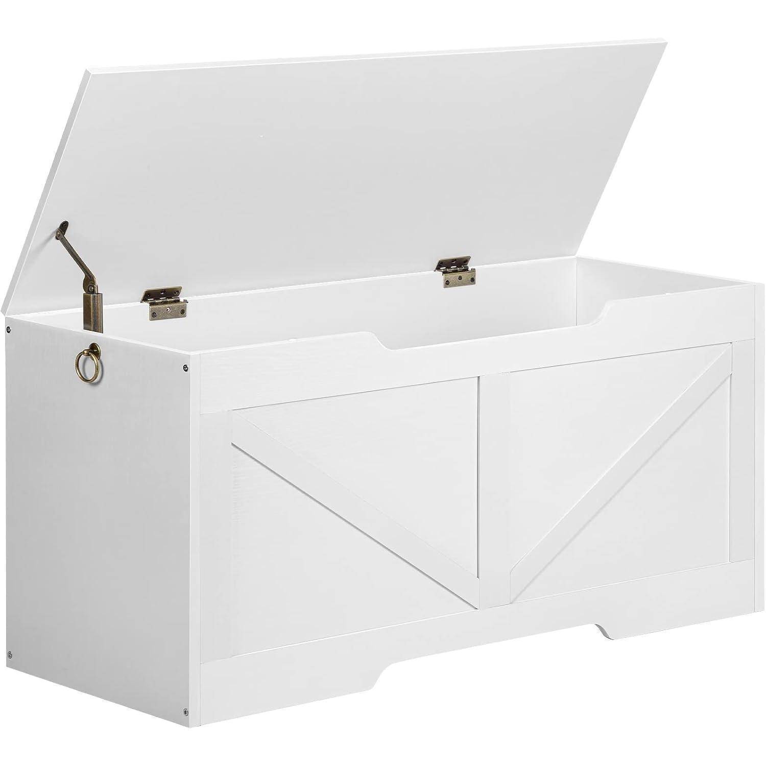 Sitzbank Stauraum Spielzeugkiste Kinder 2 Weiß 100 x 40 x 50,5 cm