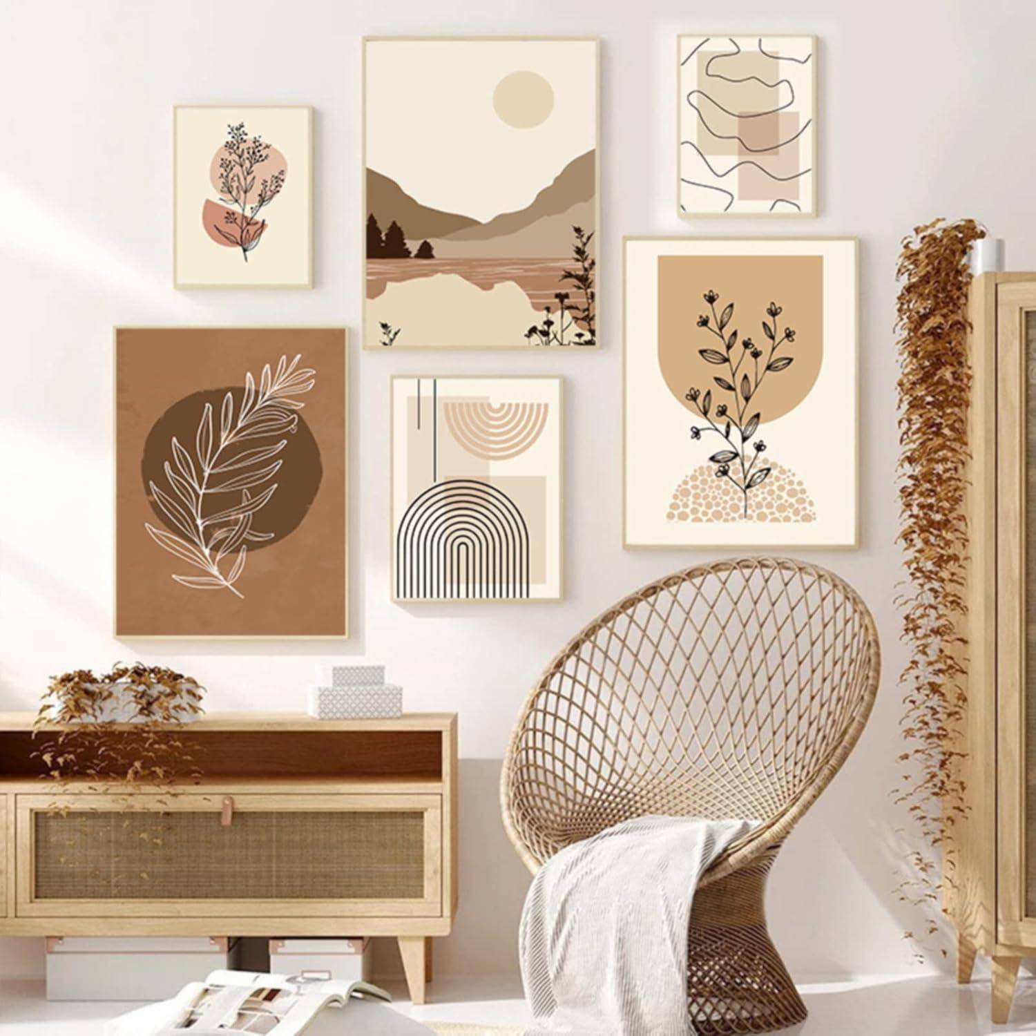 Poster 3er Wandbilder Boho Deko Wohnzimmer Schlafzimmer 21x30cm A