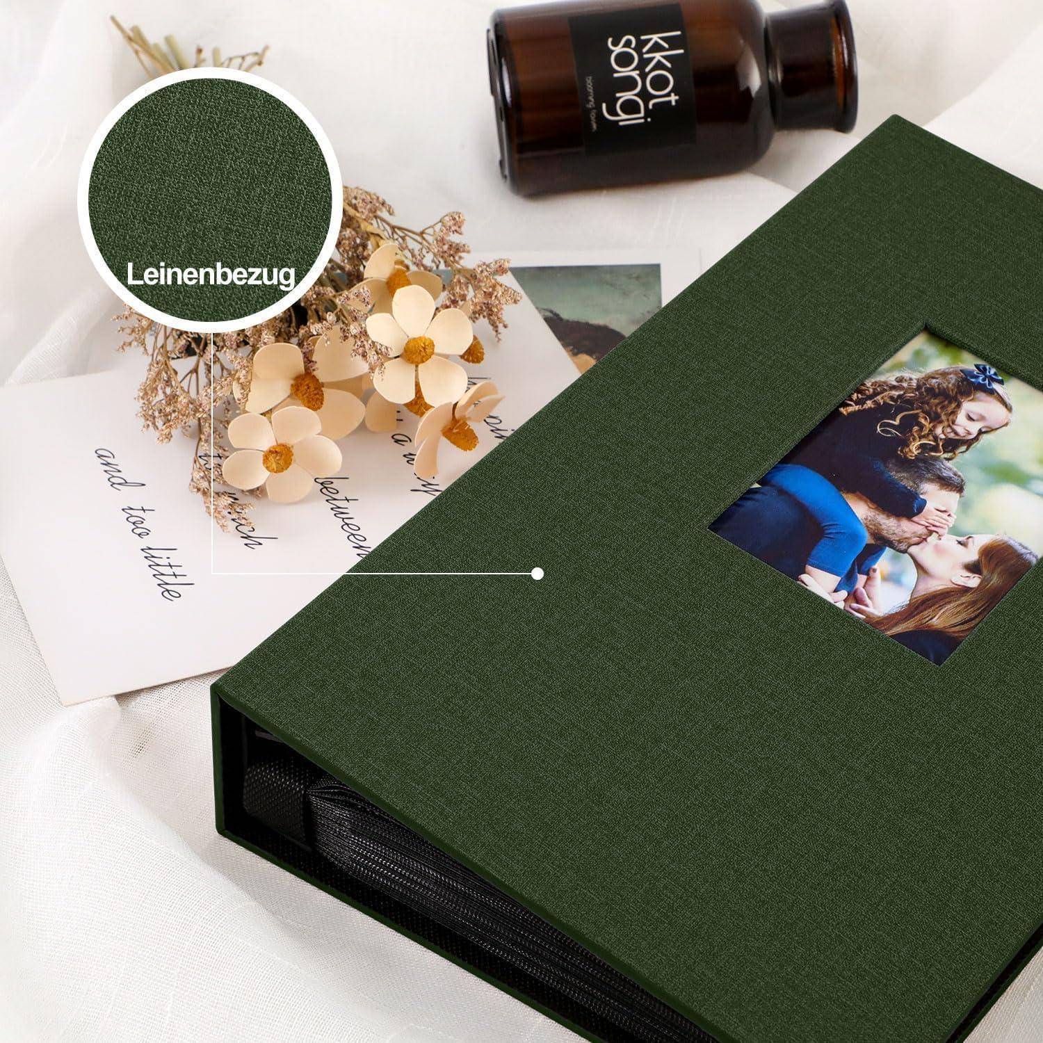 Fotoalbum 10x15 300 Taschen Einsteckalbum Querformat 300 Beutel Grün