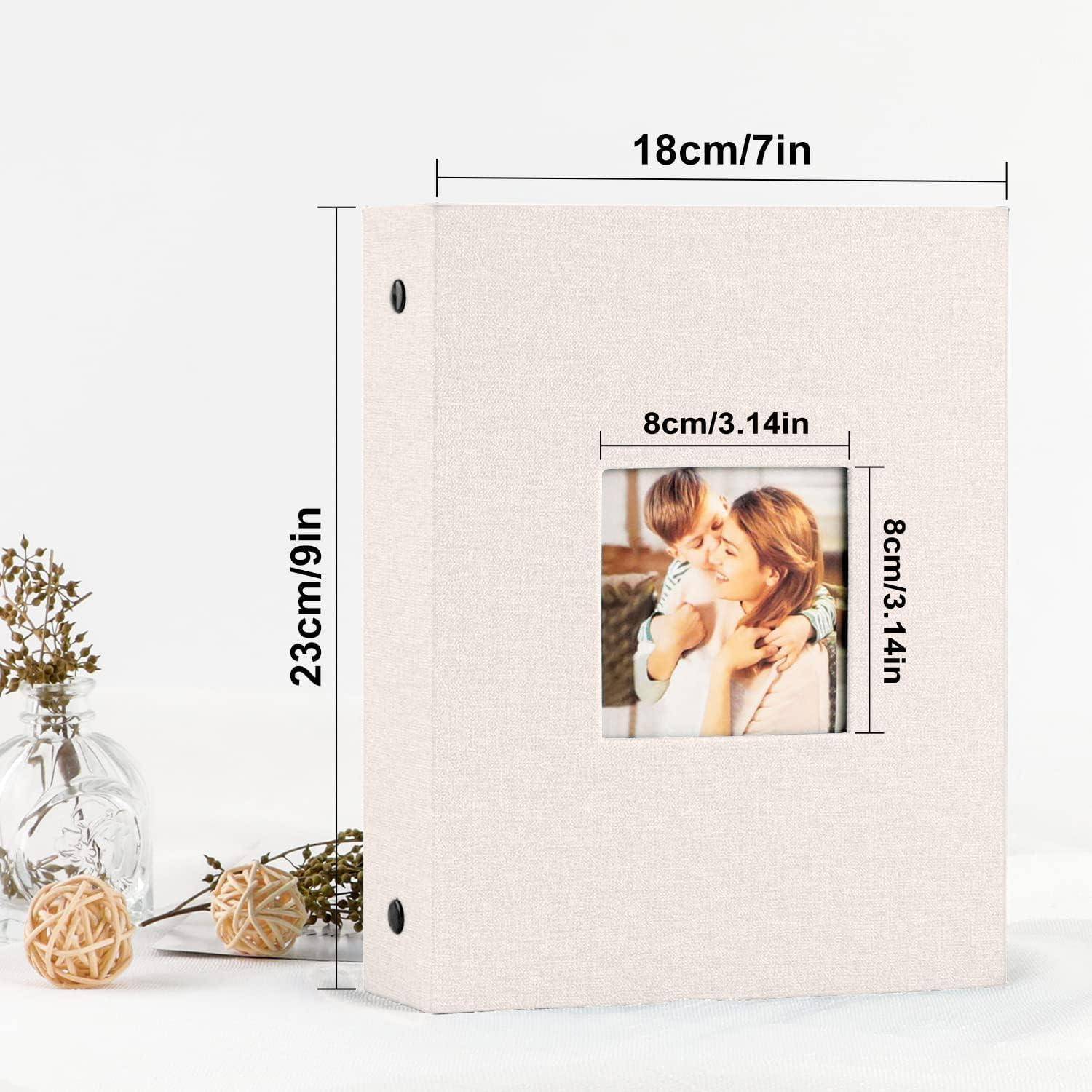 Fotoalbum Einsteckalbum 10x15 Leinen 200 Beutel 2 Packungen Beige