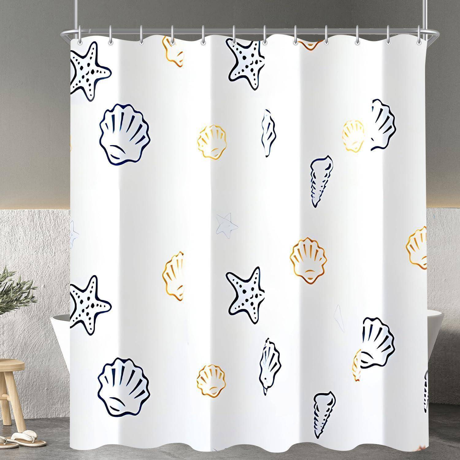 Duschvorhang 240x200cm Polyester Klein Ozeanstern 240 x 200 cm
