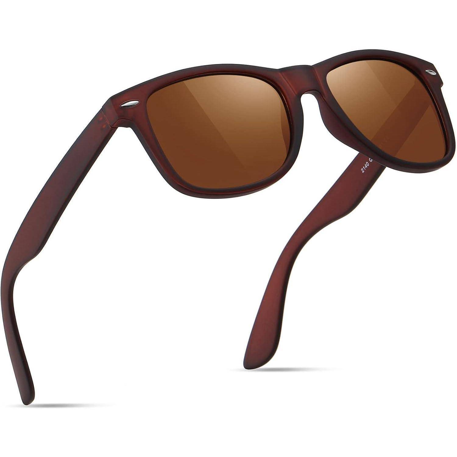 Sonnenbrille Polarisiert Herren Damen UV400 Dark Brown dark Brown